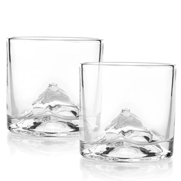 Liiton Mt Fuji Crystal Whiskey Glass - Set Of 2