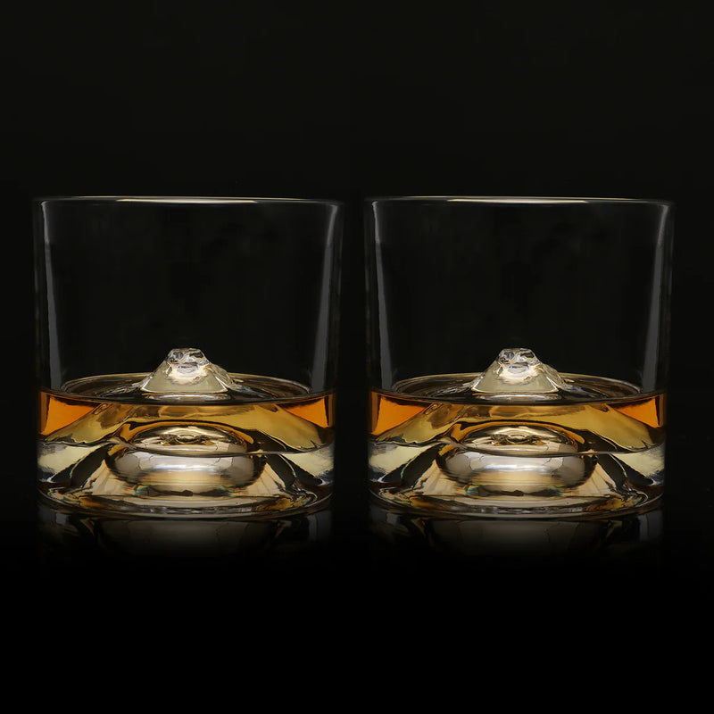 Liiton Mt Fuji Crystal Whiskey Glass - Set Of 2