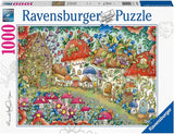 Ravensburger 1000pc Floral Mushroom Houses