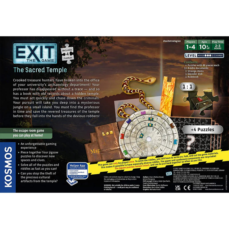 Exit The Game - The Sacred Temply (Includes 4 Puzzles)