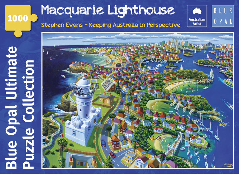 Blue Opal 1000pc Macquarie Lighthouse