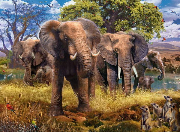 Ravensburger 500pc Elephant Family