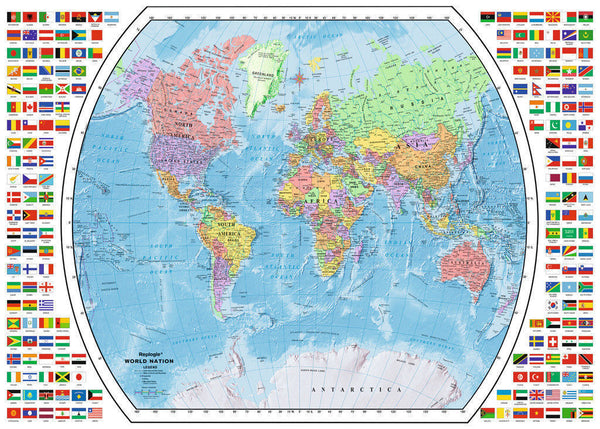 Ravensburger 1000pc Political World Map with Flags