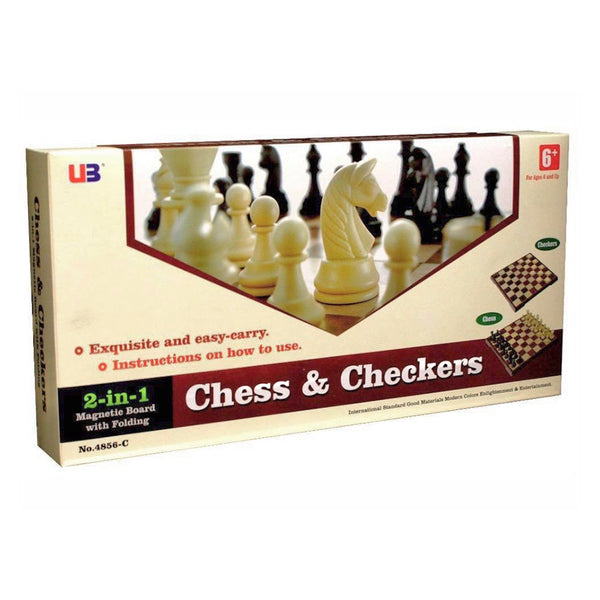 Magnetic Chess and Checkers 2 in 1