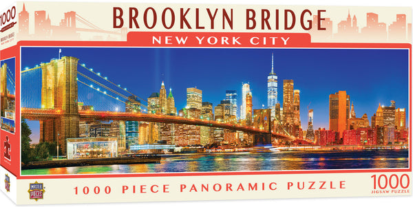 Masterpieces 1000pc City Panoramic Brooklyn Bridge, NYC